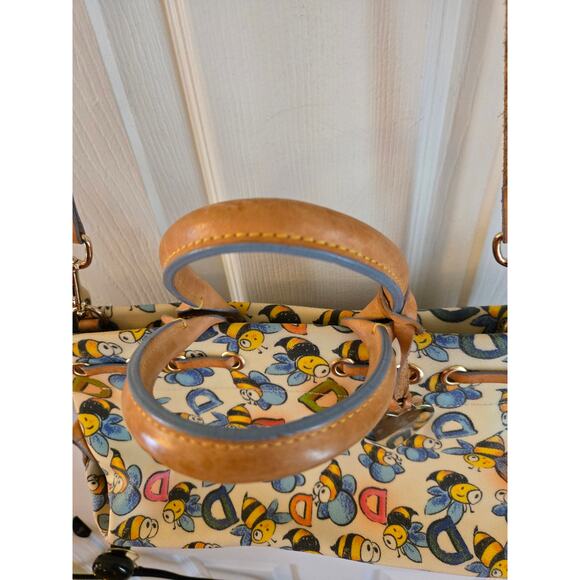 Dooney & Bourke Vintage Bumble Bee Print Convertible Tote Bag & Crossbody Purse - Picture 9 of 16